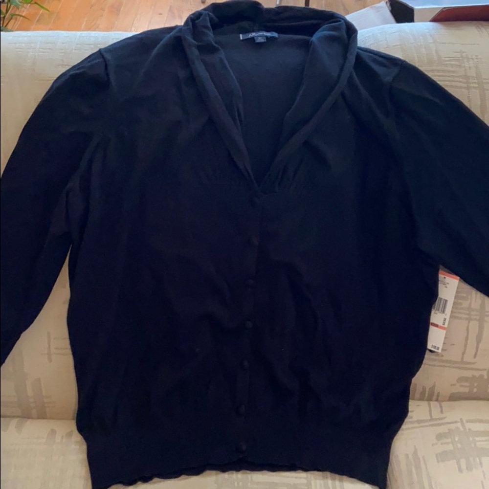 Anne Klein button down black cardigan Size 3X